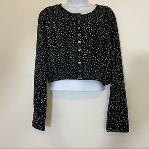 Amuse Society. Ladies Size Large Black Top